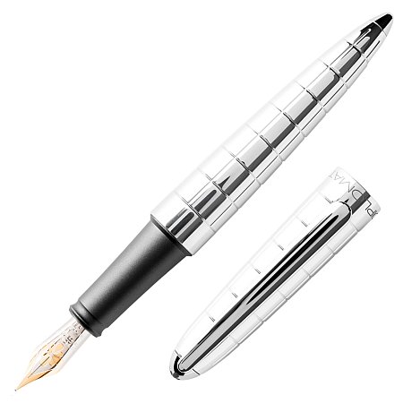 Diplomat Aero Rhomb Chrome 14K Gold Nib - Fountain [EF]