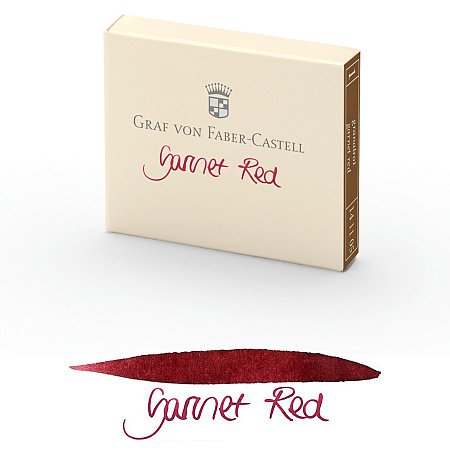 Graf von Faber-Castell Ink Cartridges (6 pcs) - Garnet Red