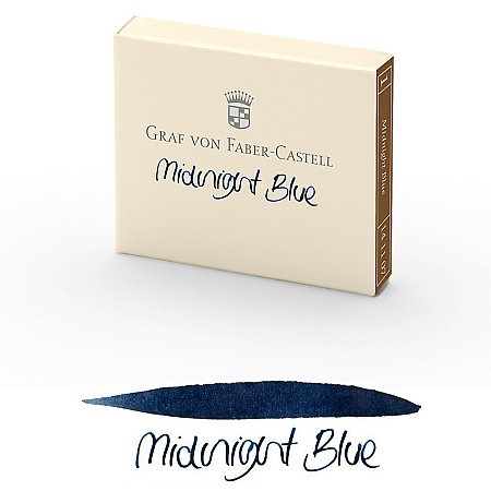 Graf von Faber-Castell Ink Cartridges (6 pcs) - Midnight Blue